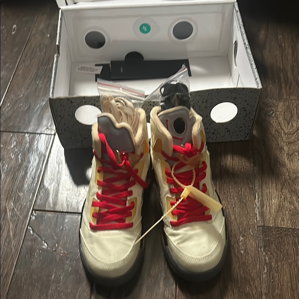 Nike Off-White Air Jordan 5 Sail Red used